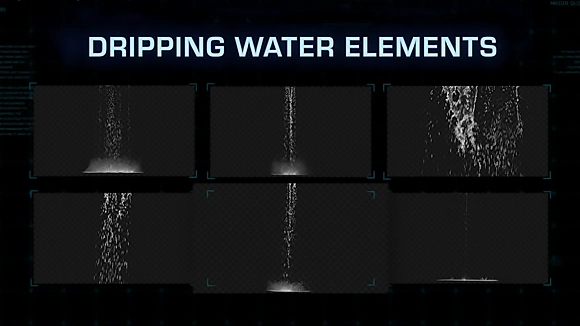 دانلود فوتیج بارش باران مجموعه Dripping Water